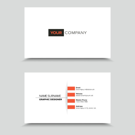 Clean Visit Card Design with light shadow.のイラスト素材