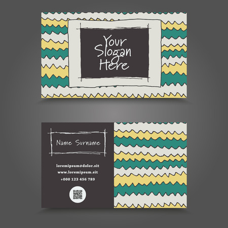 Visit Card. Handdraw Business Card Design.のイラスト素材
