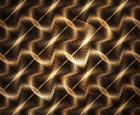 Digital generated tiling, looks as interweaving of golden threadsの写真素材