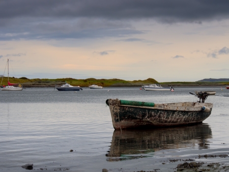 Fishing boats at the Malahide harbour  County Dublin  Ireland の写真素材