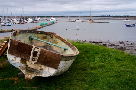 Fishing boats at the Malahide harbour  County Dublin  Ireland 