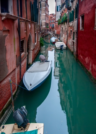 Empty street in Venice, Italy の写真素材