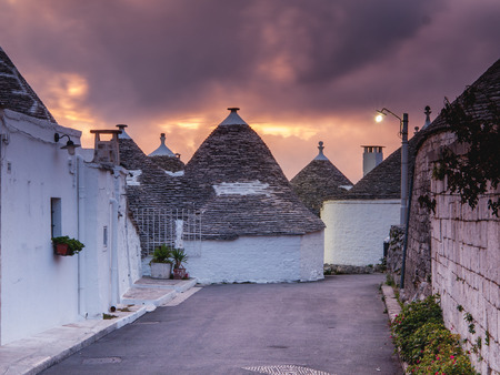 Traditional trull houses in Alberobello. Italyの写真素材