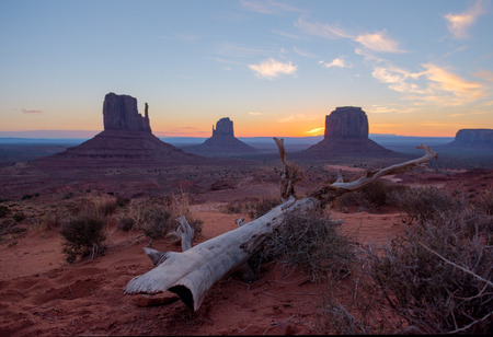 Dawn and sunrise above Monument Valley. USAの写真素材
