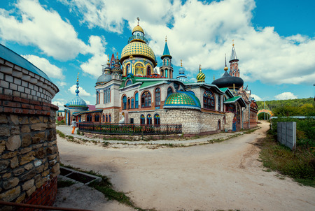 Temple of all religions in Kazan, Tatarstan republic, Russia.の写真素材
