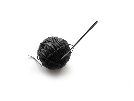 Ball of yarn and needleの写真素材