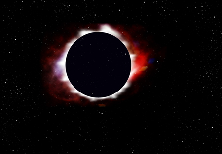 Solar eclipse on black