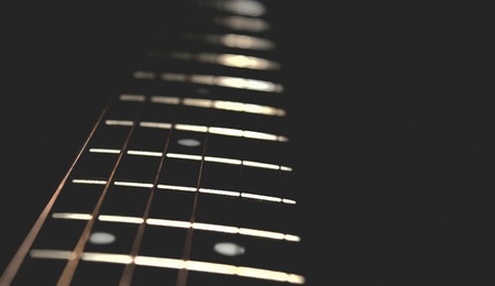 Acoustic guitar stringsの写真素材