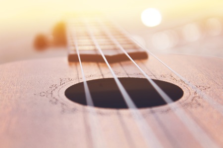 Ukulele guitar backgroundの写真素材