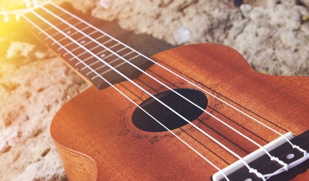 Ukulele guitar backgroundの写真素材