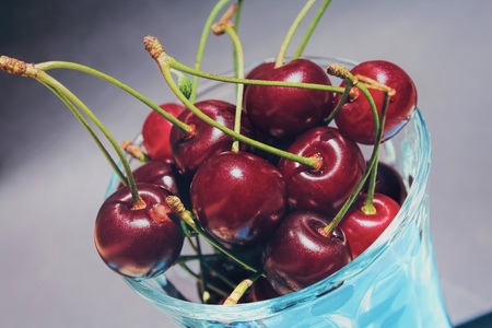 Red cherry backgroundの写真素材