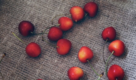 Cherry isolated background