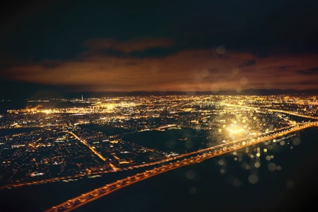 View from a plane on earth