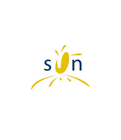 Vector  design, word: Sun isolated on white backgroundのイラスト素材