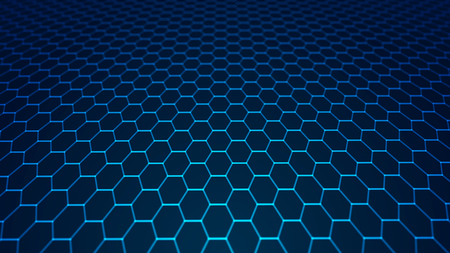Blockchain technology background. Block chain network concept.の写真素材