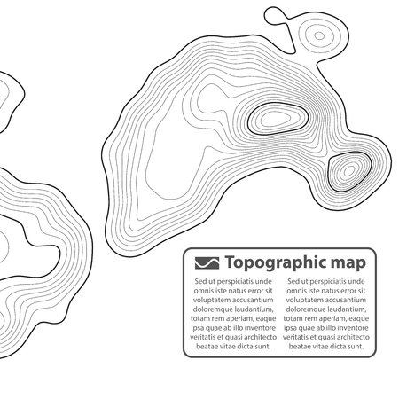 Topographic map background. Grid map. Contour. Vector illustration.のイラスト素材