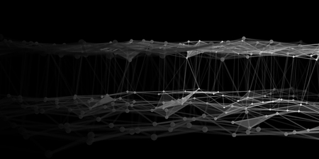 Abstract technology background with connecting dots and lines. Network concept. Data technology.のイラスト素材