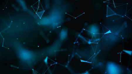 Abstract digital background. Big data visualization. Network connection structure. Science...