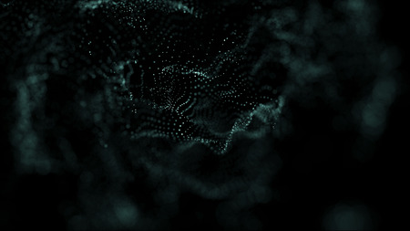 Big data visualization 3D. Technology wave. Analytics representation. Digital background. Wave of...