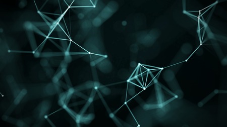 Technology concept background. Concept of Network. Abstract science geometrical background with connecting dots and lines. Big data visualization.の写真素材