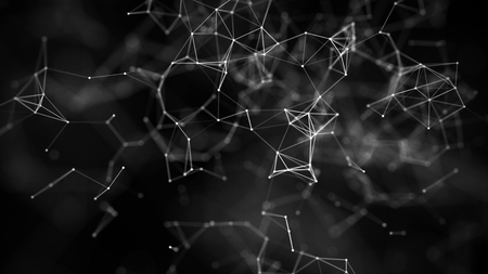 Technology concept background. Concept of Network. Abstract science geometrical background with...