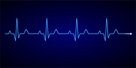 Heartbeat line. Cardiogram. Electrocardiogram. Vector illustration.のイラスト素材