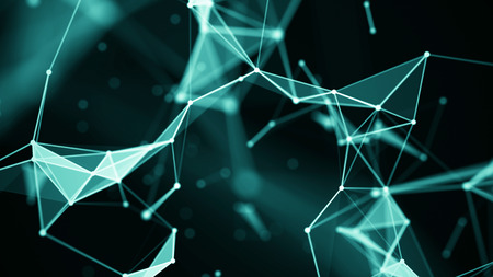 Abstract digital background. Big data visualization. Network connection structure.