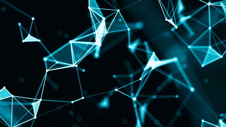 Abstract digital background. Big data visualization. Network connection structure.