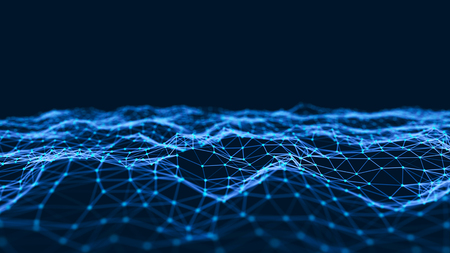 Abstract technology background. Network connection structure. Science background. Big data digital background. 3d rendering.の写真素材