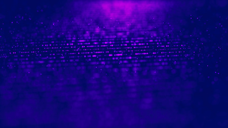 Abstract technology flow background. Futuristic dots background with a dynamic wave. Big data...