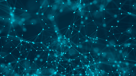 Abstract digital background. Network connection structure. Science background. 3D rendering. Futuristic technology style.の写真素材