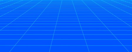 Perspective grid background. Abstract vector wireframe landscape. Abstract mesh background.