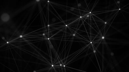 Network connection structure. Abstract technology background. Big data digital background. 3d...