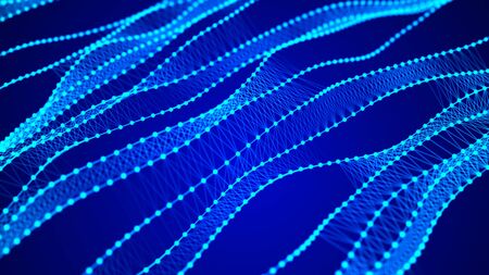 Network connection structure. Abstract technology background. Big data digital background. 3d rendering.の写真素材