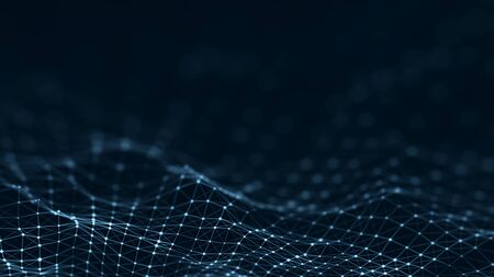 Network connection structure. Abstract technology background. Big data digital background. 3d...