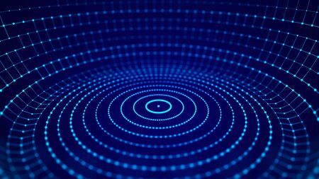Abstract futuristic background. Big data visualization. Abstract background with connecting dots and...