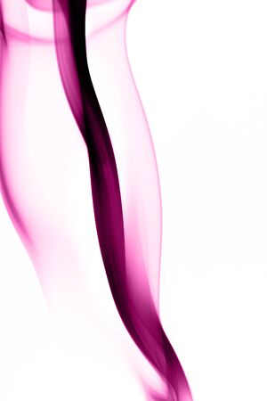 Pink smoke on white backgroundの写真素材