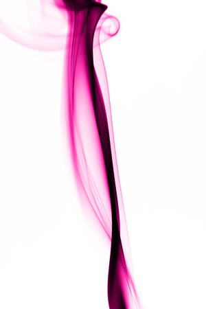 Pink smoke on white backgroundの写真素材