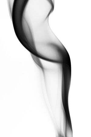 Grey smoke on white backgroundの写真素材