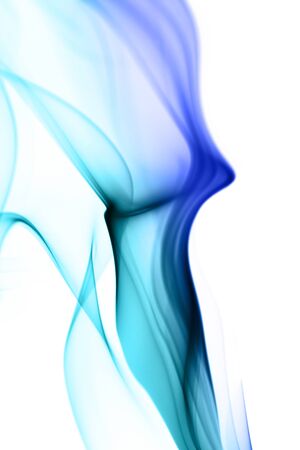 Colorful smoke on white backgroundの写真素材