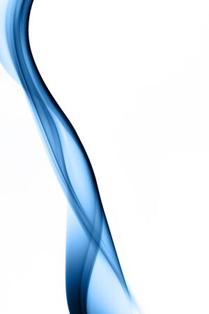 Blue smoke on white backgroundの写真素材