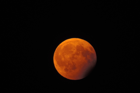 Lunar eclipse red moon