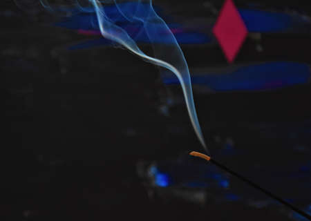 smoke on a dark backgroundの写真素材