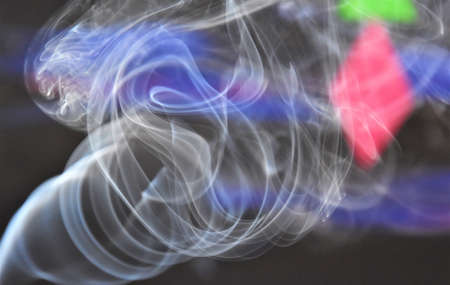 smoke on a dark backgroundの写真素材