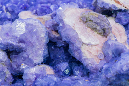 Amethyst crystals texture as very nice natural background, closeup of photoの写真素材