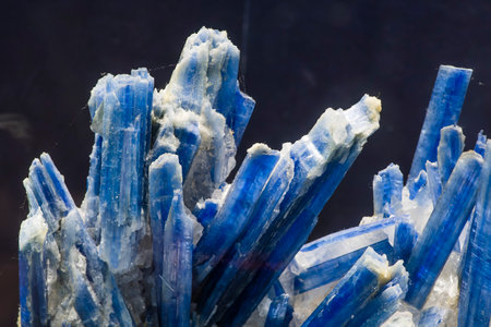 Macro detail of a blue crystal in a shop window, shallow depth of fieldの写真素材