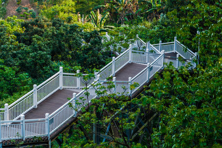 Walkway in Mae Fah Luang Garden, Chiang Rai Province, Thailand.