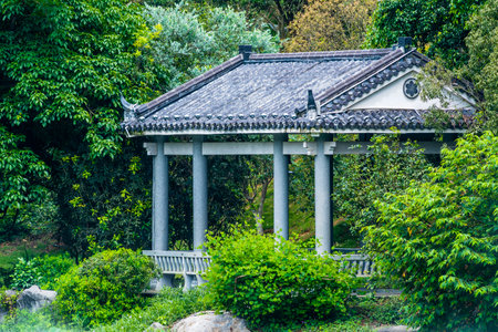 Pavilion in the garden, Thailand. - Selective focus point.の写真素材