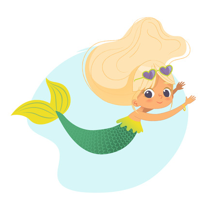Mermaid Beautiful Girl Sea Character Art Designのイラスト素材