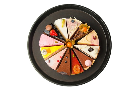 pieces of pies and cakesの写真素材